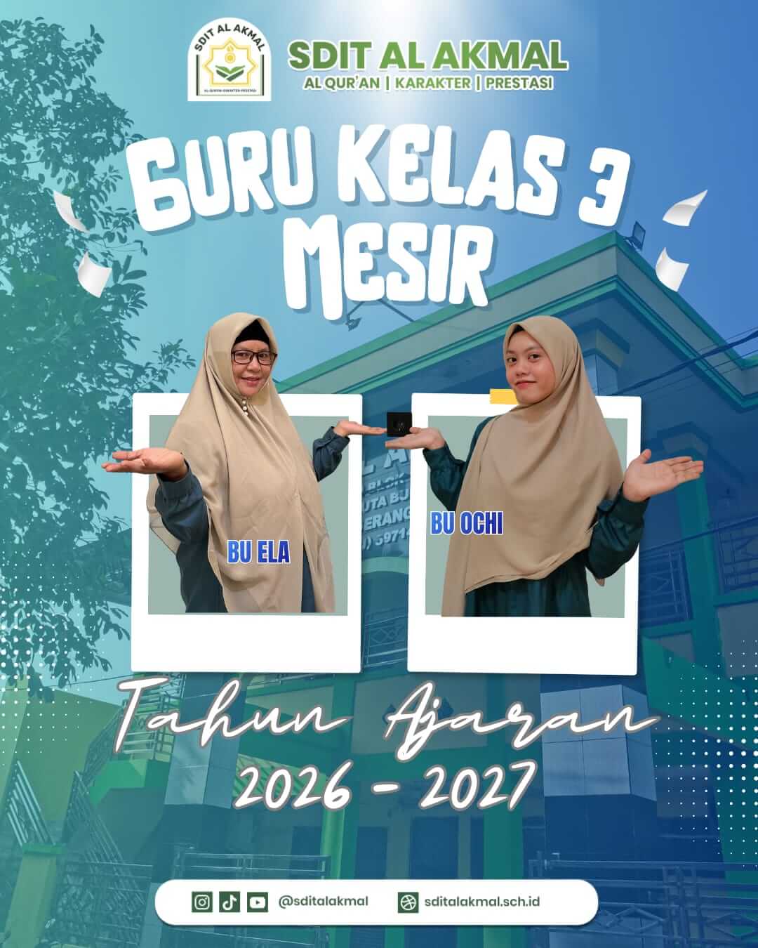 Guru Kelas 3 Mesir SDIT Al Akmal Tahun Ajaran 2026/2027